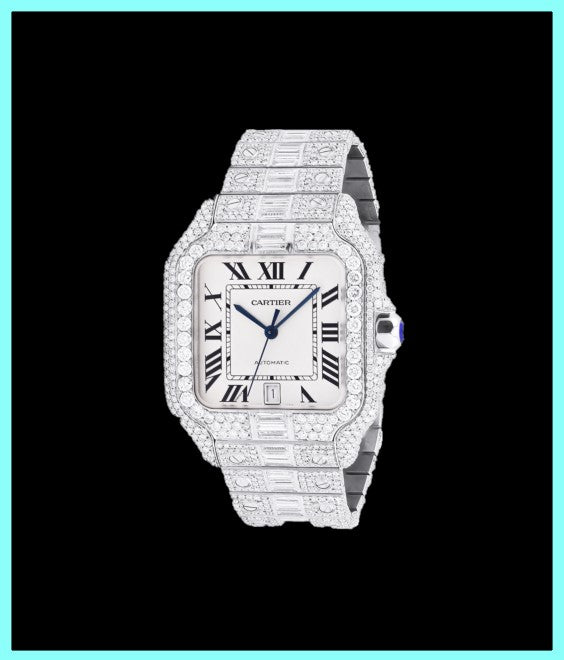 Iced Out Cartier Santos dostawca [Niedostępny]